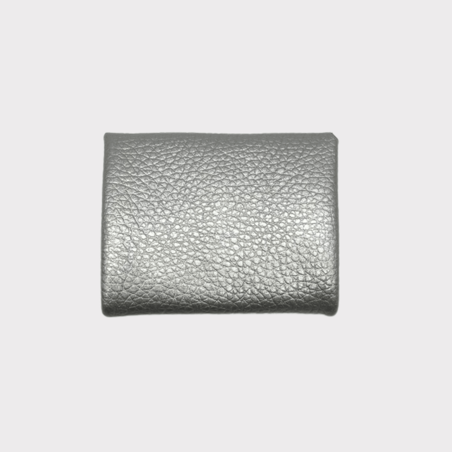 Mini wallet Leder Silber Rückansicht