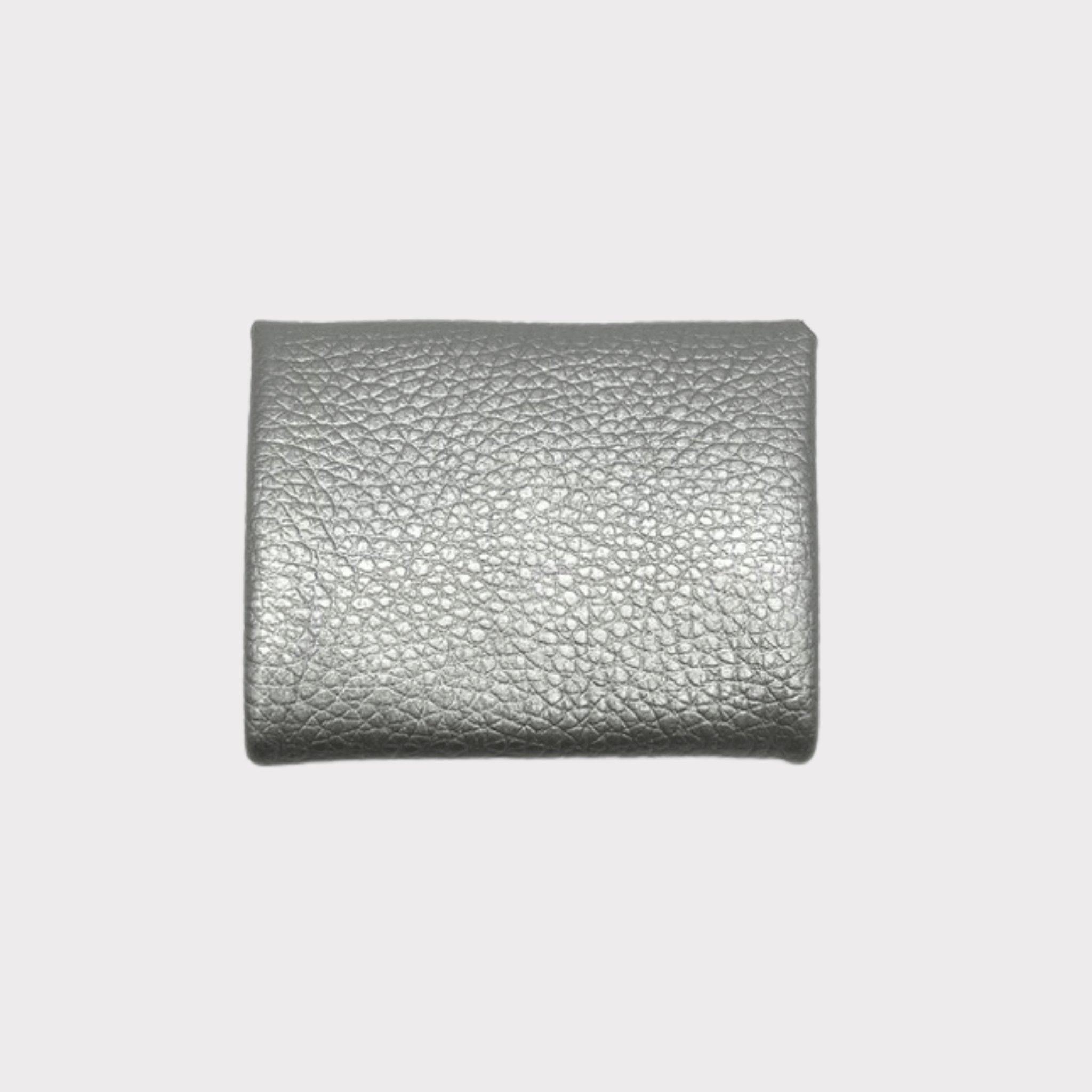 Mini wallet Leder Silber Rückansicht