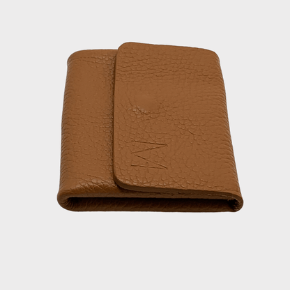 Mini wallet Leder cognac Seitenansicht 