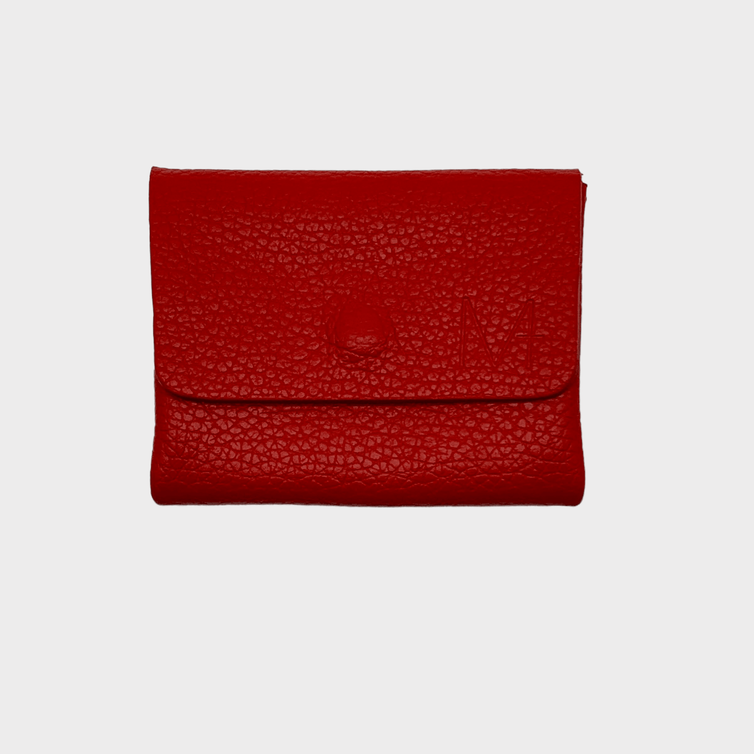 Mini wallet Leder rot front