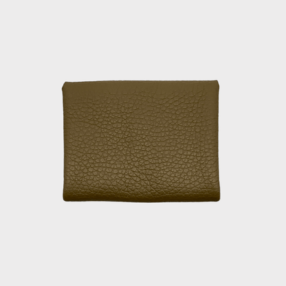 Mini wallet Leder Taupe Rückansicht