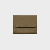 Taupe Leder Portemonnaie Unisex, Leder Geldbeutel, Leder Geldbörse klein, Mini Wallet, mini, Geldbörse mit kartenfach und münzfach, mini Portemonnaie mit münzfach Damen, mini Geldbörse mit münzfach Herren, Echtleder Geldbörse unisex schlamm