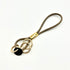Key Bracelet Schlüsselanhänger Leder teilbar Armband Trageschlaufe Autoschlüssel Schlüssel Accessoire Taupe Gold
